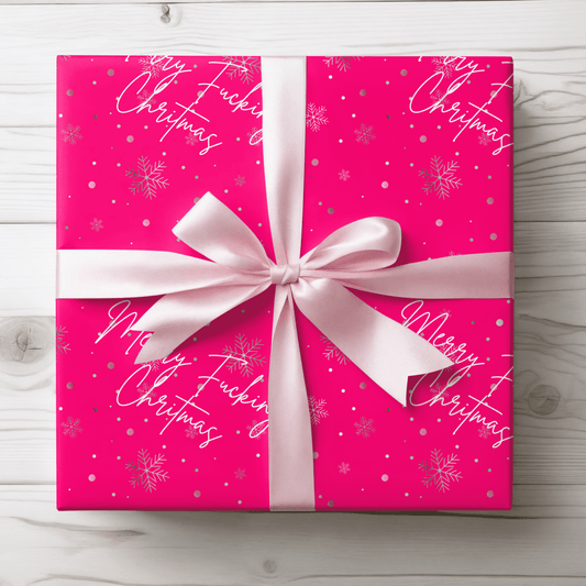 Merry Fucking Christmas – Hot Pink Holiday Wrapping Paper