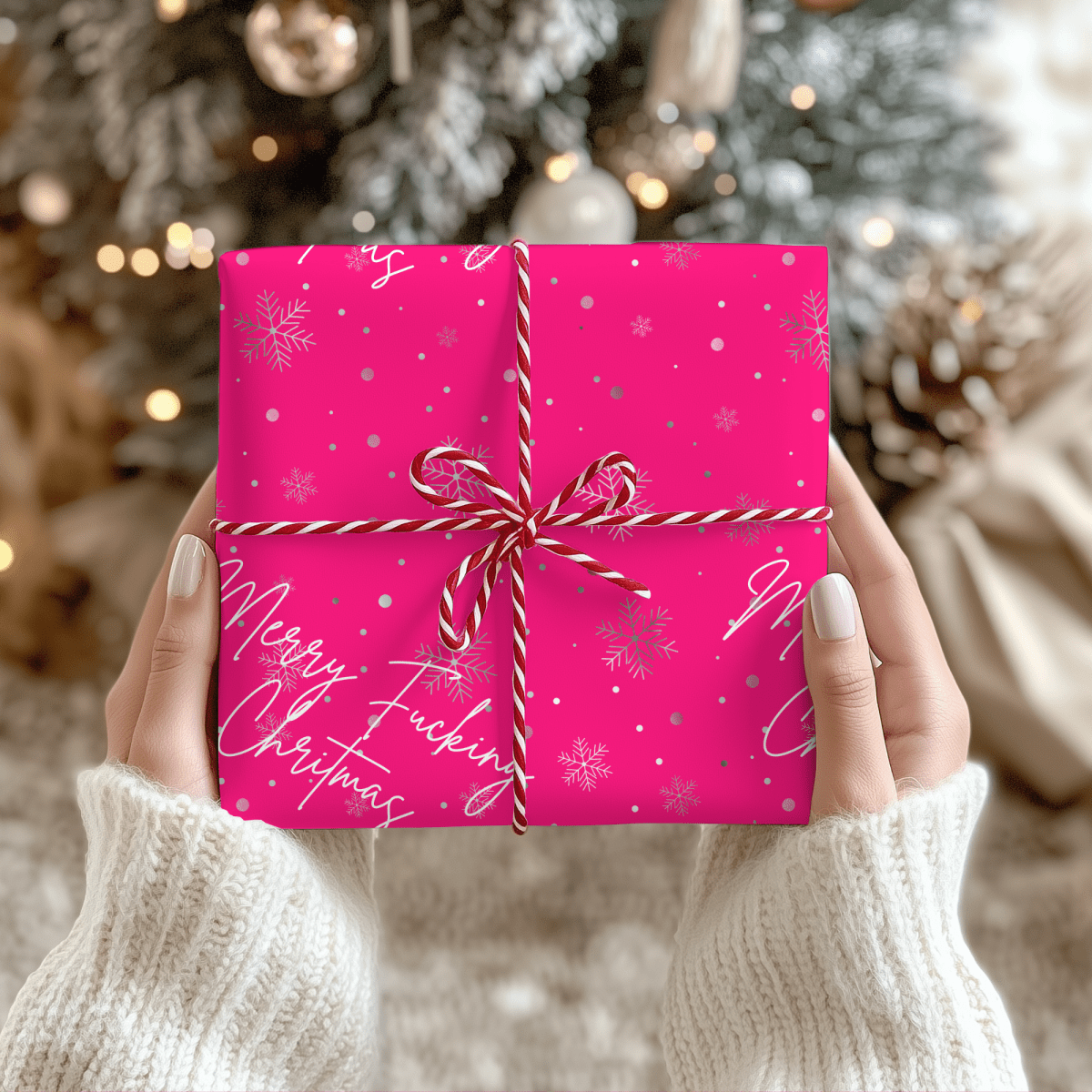 Merry Fucking Christmas – Hot Pink Holiday Wrapping Paper