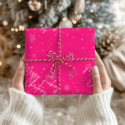 Merry Fucking Christmas – Hot Pink Holiday Wrapping Paper
