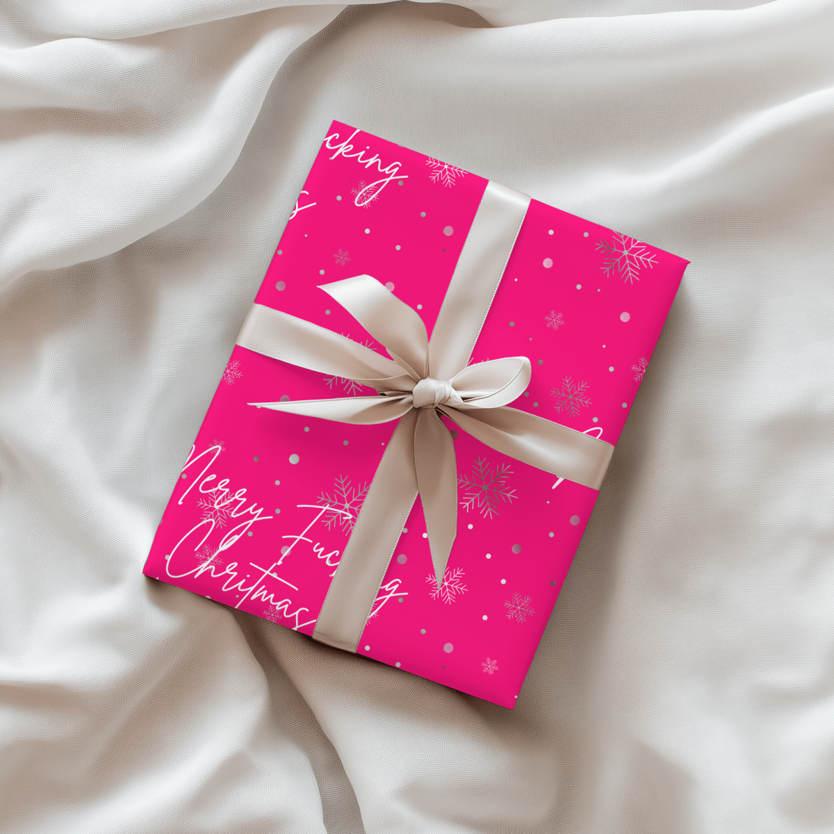 Merry Fucking Christmas – Hot Pink Holiday Wrapping Paper