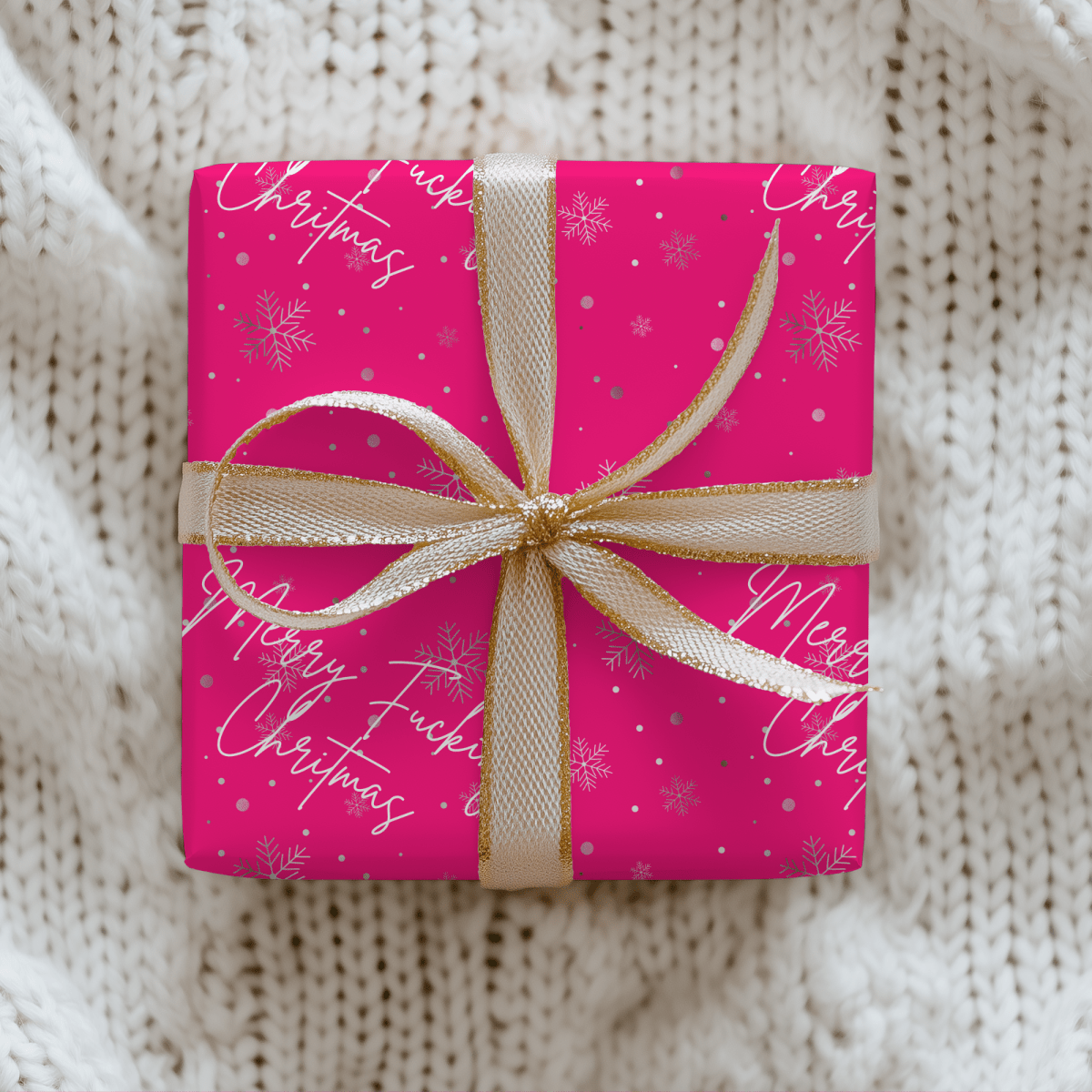 Merry Fucking Christmas – Hot Pink Holiday Wrapping Paper