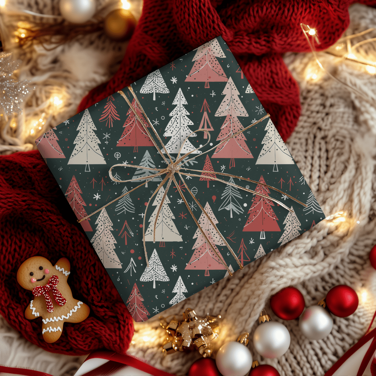 Doodle & Fir – Hand - Sketched Holiday Wrapping Paper