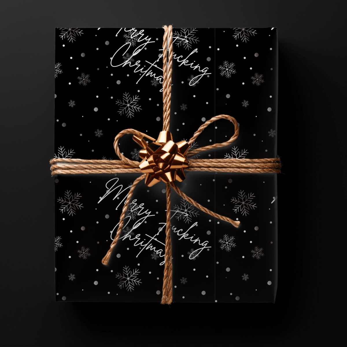Merry Fucking Christmas – Cheeky Snowflake Wrapping Paper