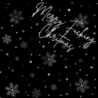Merry Fucking Christmas – Cheeky Snowflake Wrapping Paper