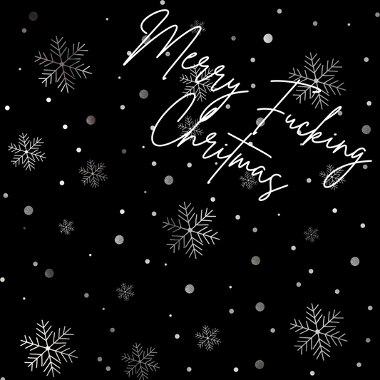 Merry Fucking Christmas – Cheeky Snowflake Wrapping Paper