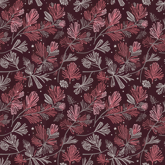 Blush & Boughs – Pink Pine Holiday Wrapping Paper