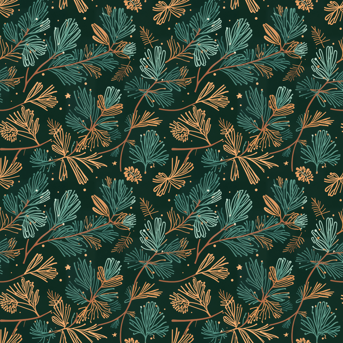 Evergreen Whimsy – Forest Pine Holiday Wrapping Paper