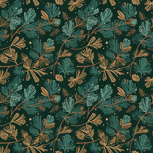 Evergreen Whimsy – Forest Pine Holiday Wrapping Paper