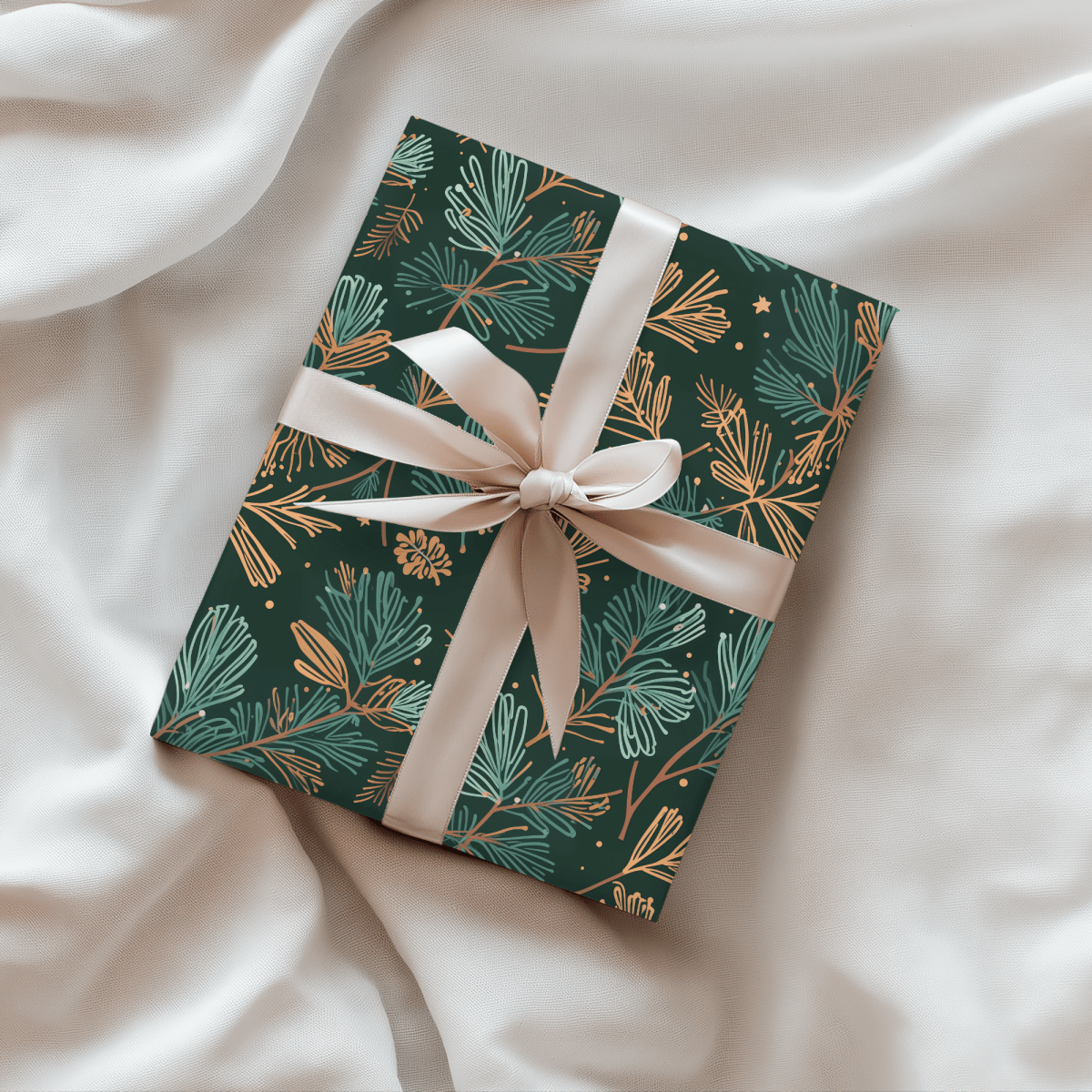 Evergreen Whimsy – Forest Pine Holiday Wrapping Paper