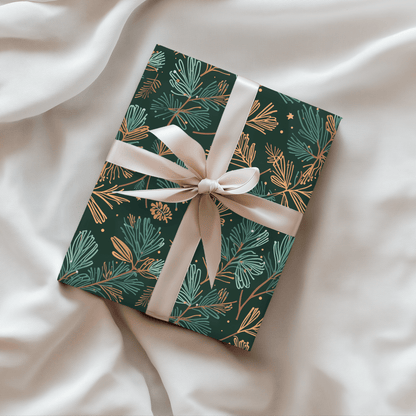 Evergreen Whimsy – Forest Pine Holiday Wrapping Paper