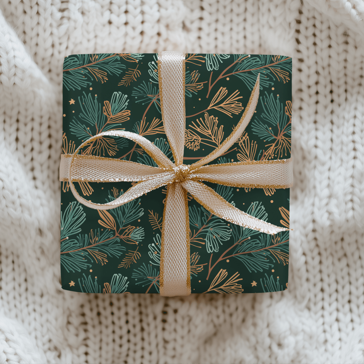 Evergreen Whimsy – Forest Pine Holiday Wrapping Paper