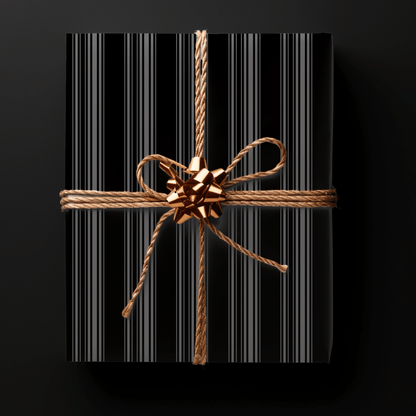 Midnight Pinstripes – Minimal Masculine Wrapping Paper