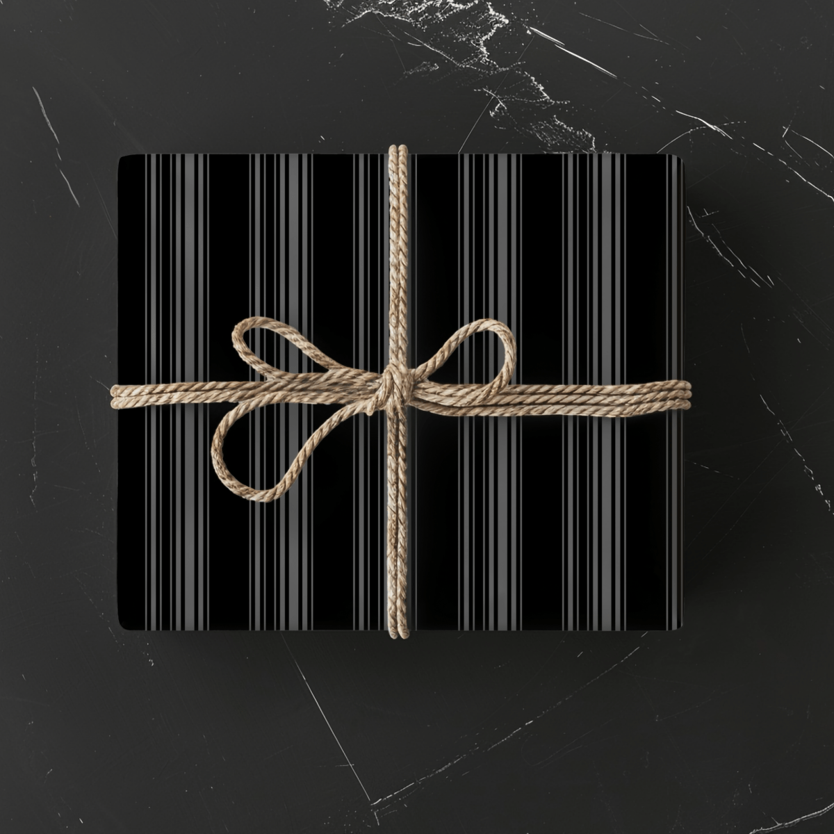 Midnight Pinstripes – Minimal Masculine Wrapping Paper