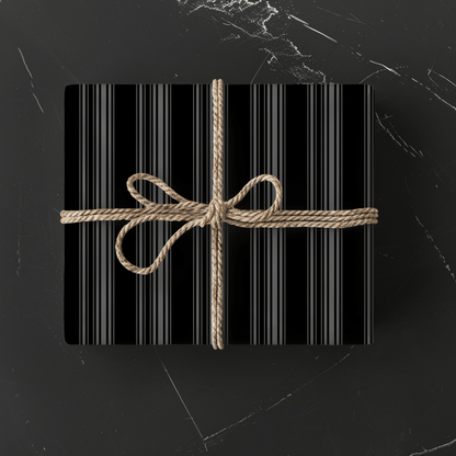 Midnight Pinstripes – Minimal Masculine Wrapping Paper
