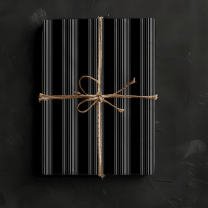 Midnight Pinstripes – Minimal Masculine Wrapping Paper
