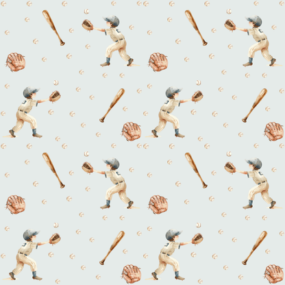Wrapping Papers - Vintage Baseball Batter Up Design