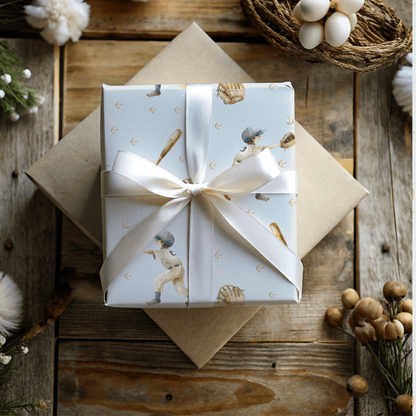 Wrapping Papers - Vintage Baseball Batter Up Design