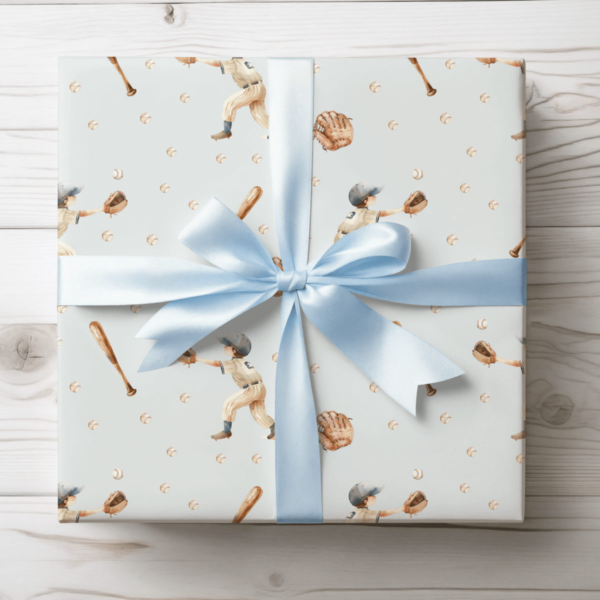 Wrapping Papers - Vintage Baseball Batter Up Design