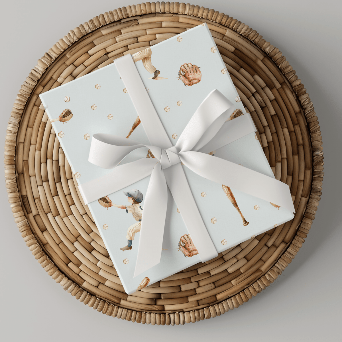 Wrapping Papers - Vintage Baseball Batter Up Design