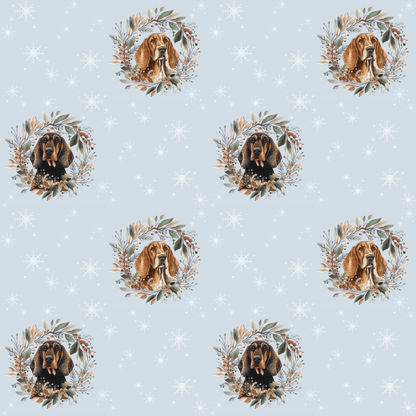 Sniffmas Snowflakes – Bloodhound Christmas Wrapping Paper