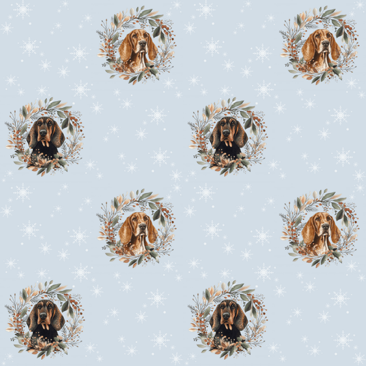 Sniffmas Snowflakes – Bloodhound Christmas Wrapping Paper