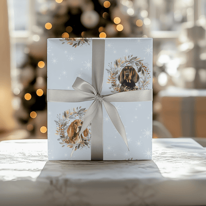 Sniffmas Snowflakes – Bloodhound Christmas Wrapping Paper