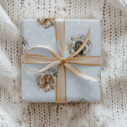 Sniffmas Snowflakes – Bloodhound Christmas Wrapping Paper