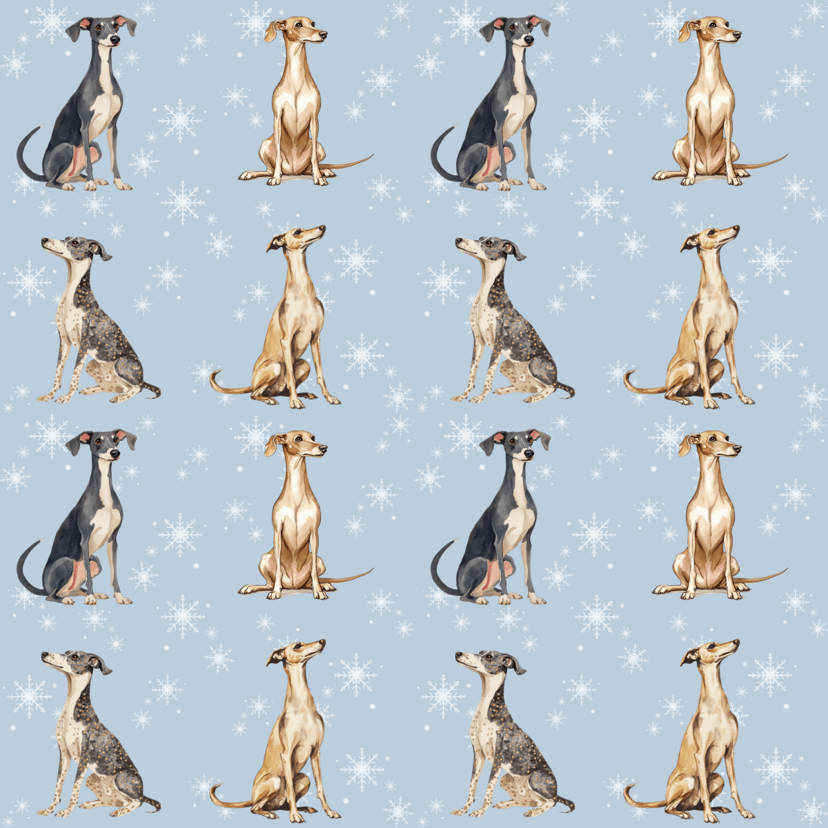 Frosted & Fast – Italian Greyhound Christmas Wrapping Paper