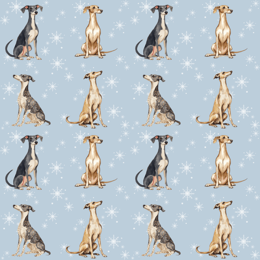 Frosted & Fast – Italian Greyhound Christmas Wrapping Paper