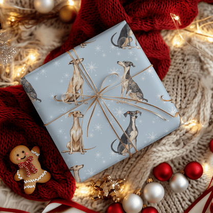 Frosted & Fast – Italian Greyhound Christmas Wrapping Paper