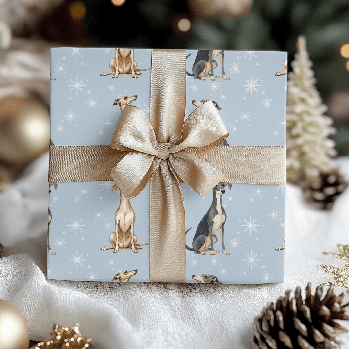 Frosted & Fast – Italian Greyhound Christmas Wrapping Paper