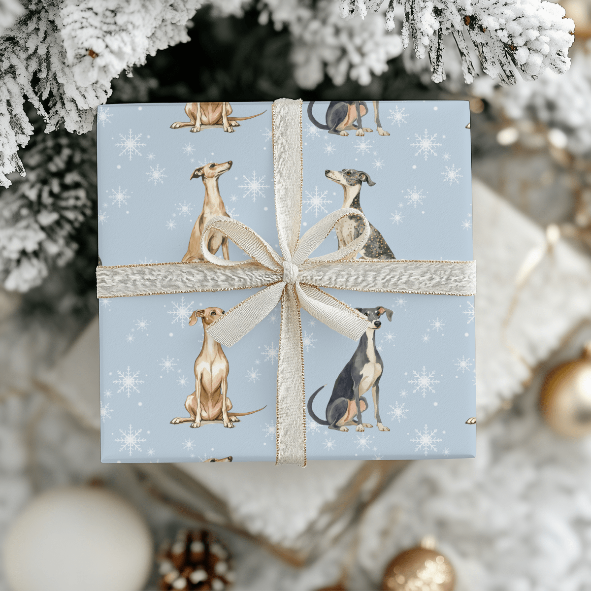 Frosted & Fast – Italian Greyhound Christmas Wrapping Paper
