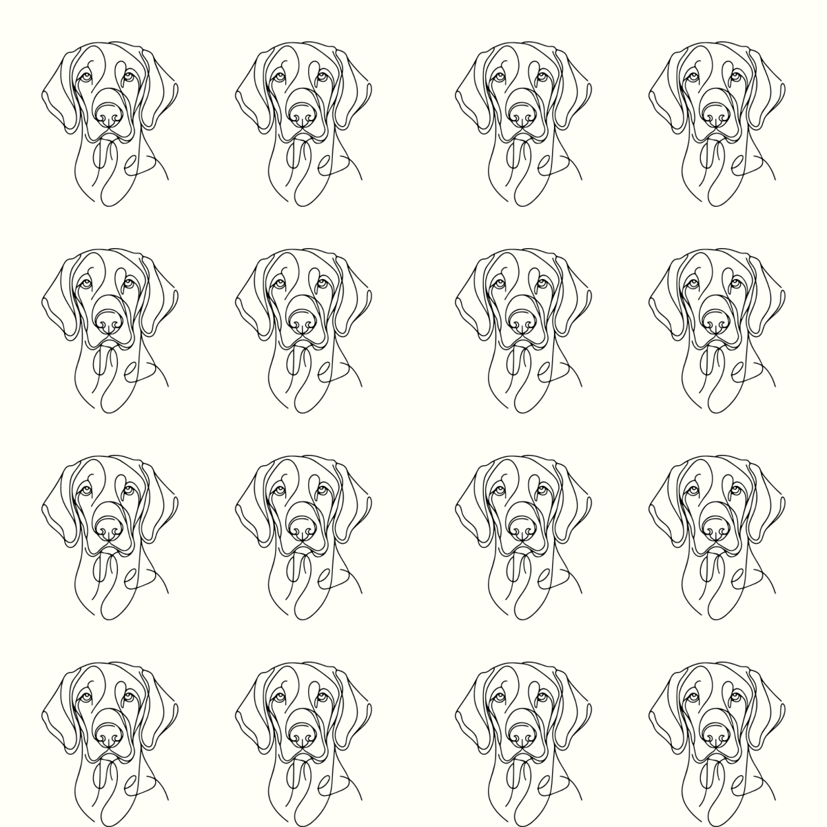 Line of Devotion – Weimaraner Minimalist Wrapping Paper