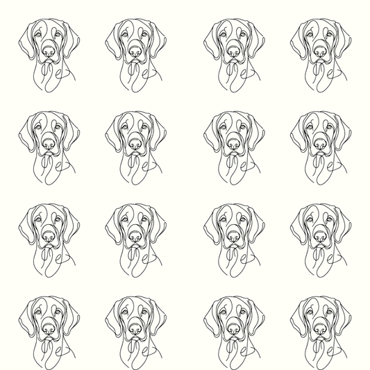 Line of Devotion – Weimaraner Minimalist Wrapping Paper