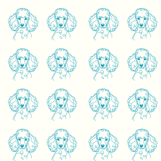 Pom - Pom & Poodle – Chic Line Art Wrapping Paper