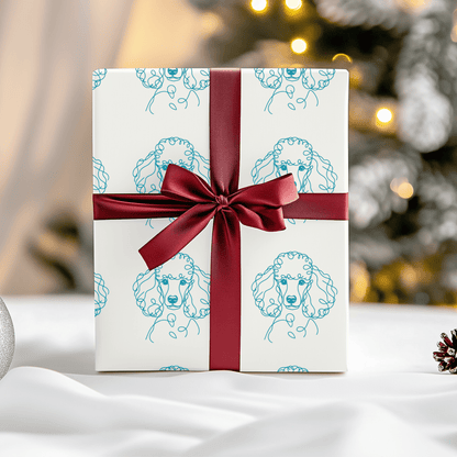 Pom - Pom & Poodle – Chic Line Art Wrapping Paper
