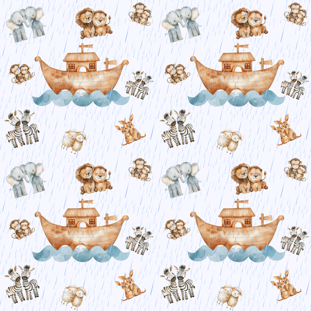 Noah’s Nifty Ark – Animal Pairs Wrapping Paper