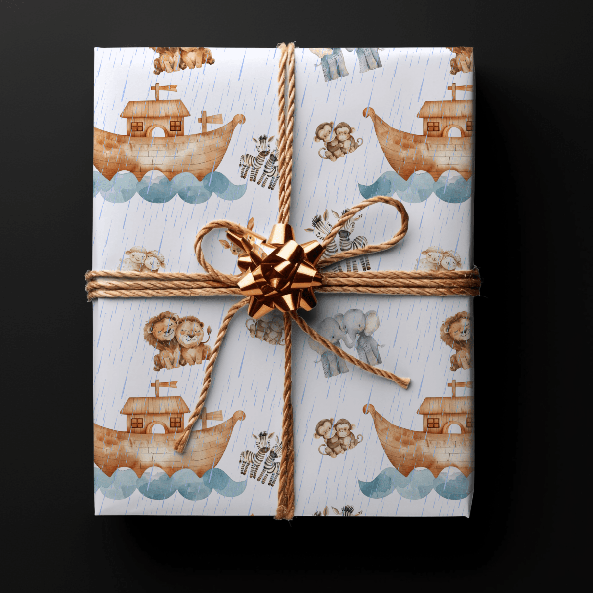 Noah’s Nifty Ark – Animal Pairs Wrapping Paper