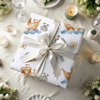 Noah’s Nifty Ark – Animal Pairs Wrapping Paper