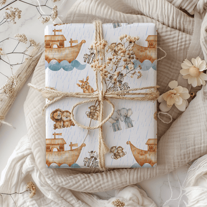 Noah’s Nifty Ark – Animal Pairs Wrapping Paper
