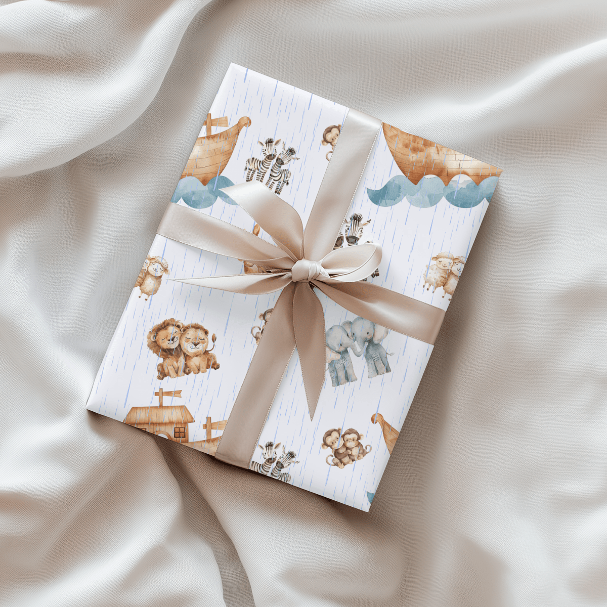 Noah’s Nifty Ark – Animal Pairs Wrapping Paper