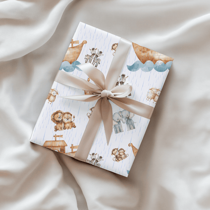 Noah’s Nifty Ark – Animal Pairs Wrapping Paper