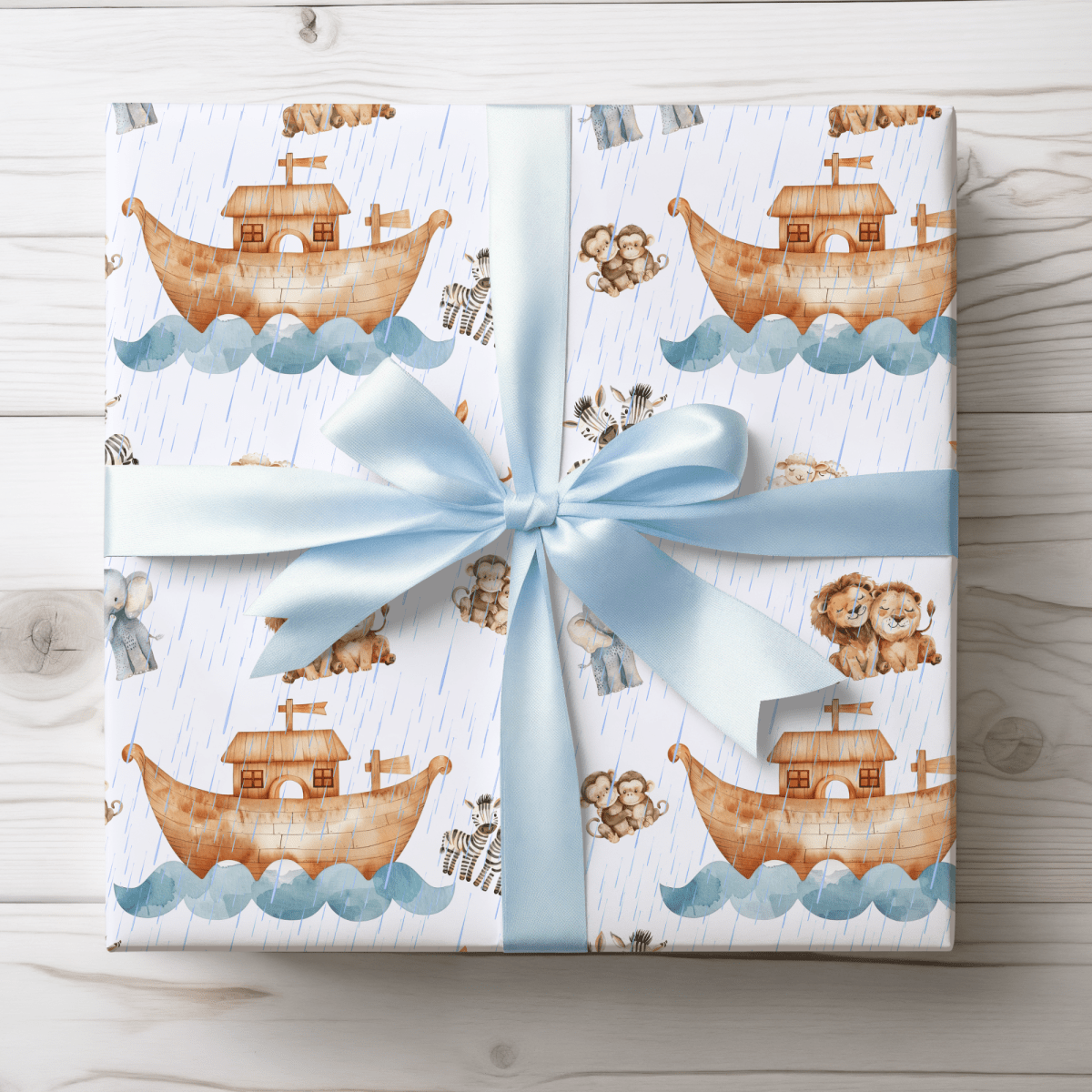 Noah’s Nifty Ark – Animal Pairs Wrapping Paper