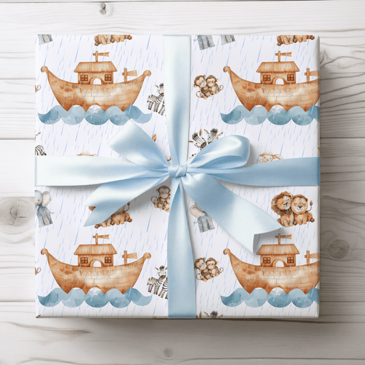 Noah’s Nifty Ark – Animal Pairs Wrapping Paper