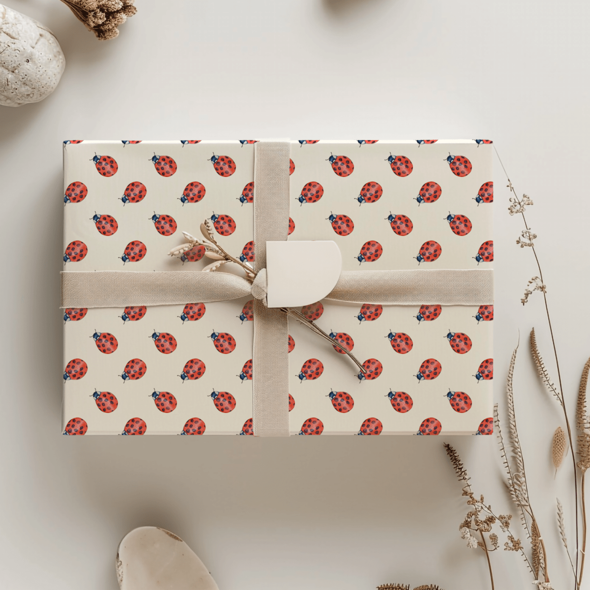 Lucky Little Ladybugs – Red Beetle Wrapping Paper