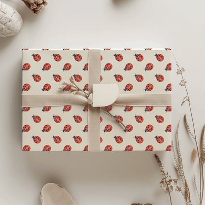 Lucky Little Ladybugs – Red Beetle Wrapping Paper
