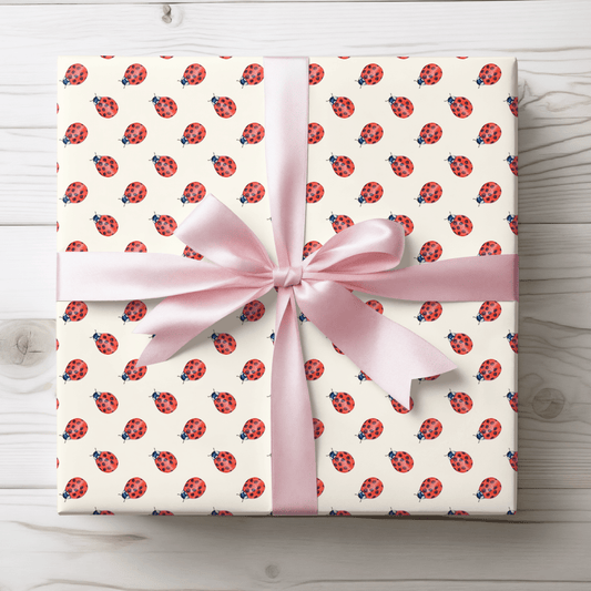 Lucky Little Ladybugs – Red Beetle Wrapping Paper