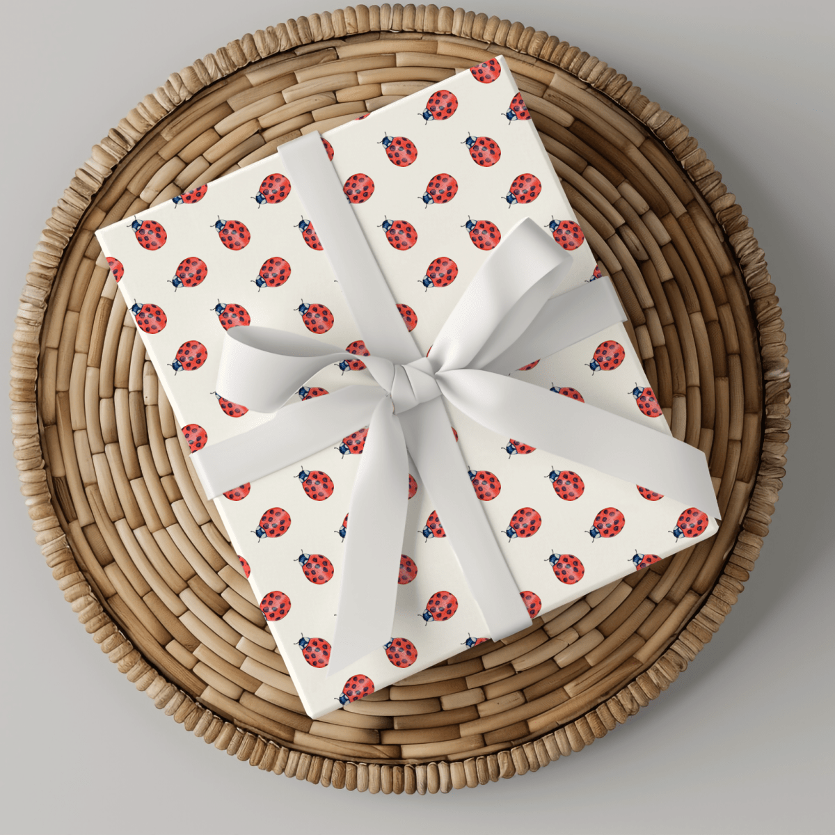 Lucky Little Ladybugs – Red Beetle Wrapping Paper