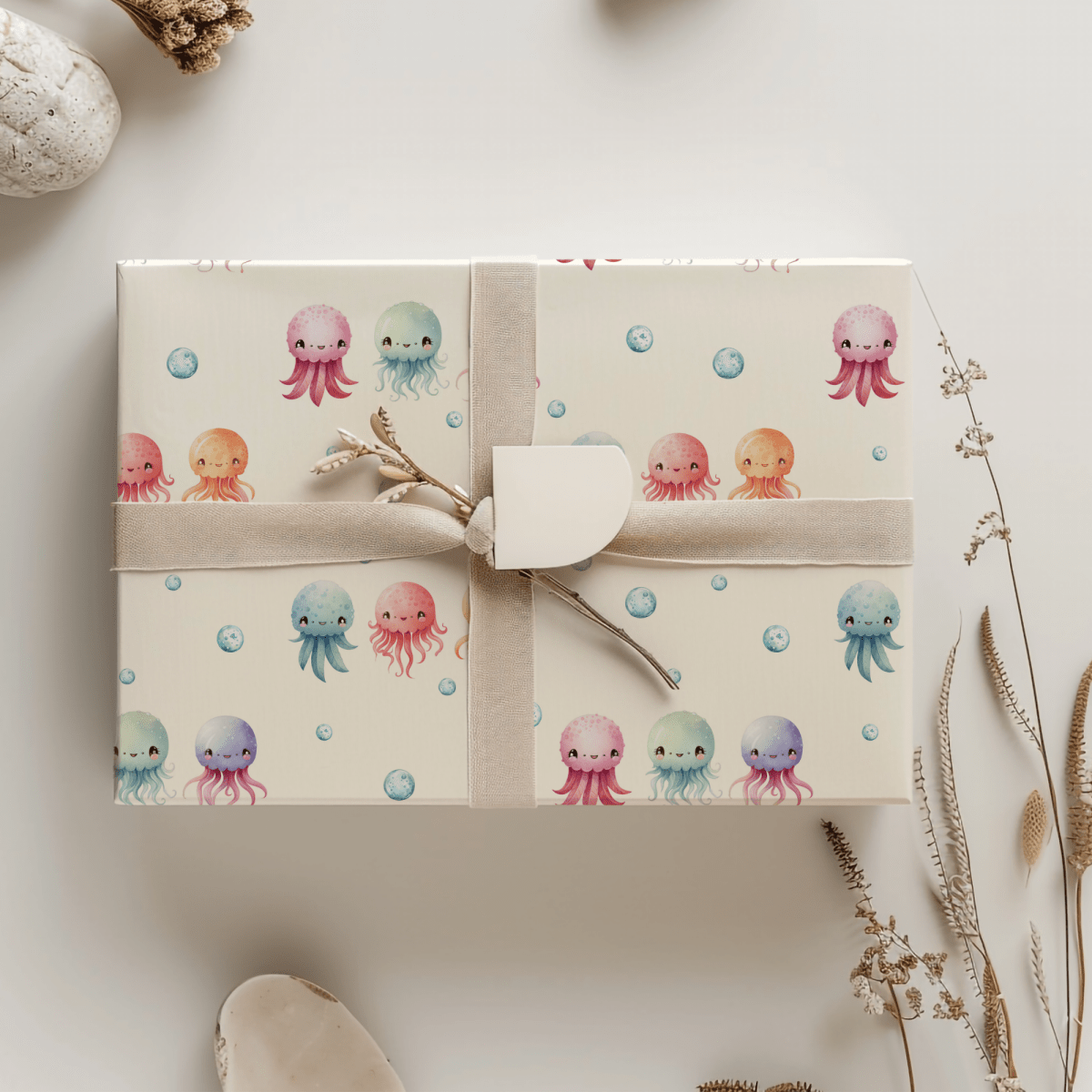 Sea Snuggle Squad – Pastel Ocean Wrapping Paper