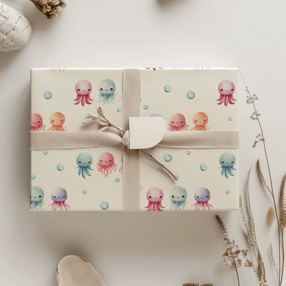 Sea Snuggle Squad – Pastel Ocean Wrapping Paper